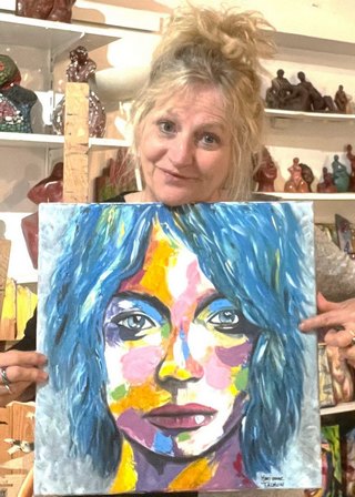 Marianne Talmon, Vacances en famille, Peinture-aquarelle-collage