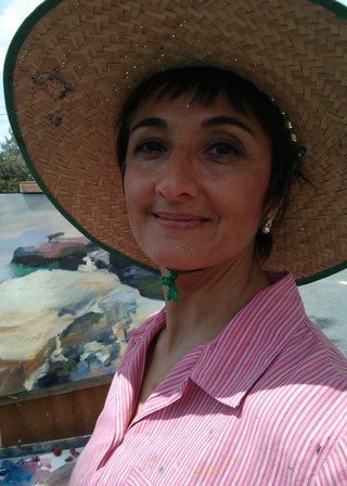 Farzaneh Parent, Vacances en famille, Peinture-aquarelle-collage